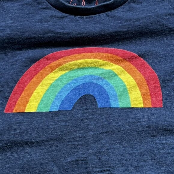 Little Bird Navy Rainbow Tee 4-5y - Picture 2 of 5